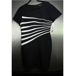 New Preston & York Navy & Ivory Kelsey Dress Size 12